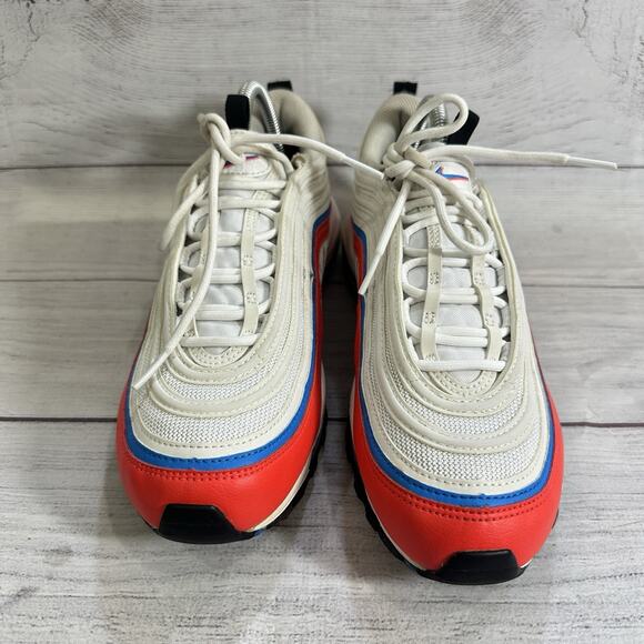 Nike Air Max 97 Shoes Women 9.5 Double Swoosh 2022 DV2222 100 Red Blue White - Picture 2 of 8